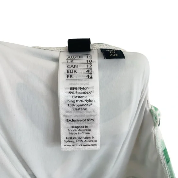 Nip Tuck Oasis Delores Tankini Green Singlet size 10 green white - Picture 10 of 14